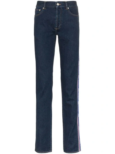 Givenchy Logo Band Slim-fit Jeans In Blue