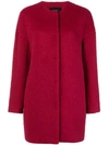 Giambattista Valli Textured Coat In 600 Rouge