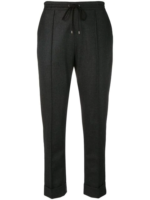 Kenzo Cropped Track Pants In Grey | ModeSens