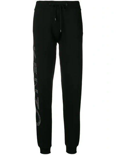 Kenzo Black Logo Cotton Sweatpants In Black