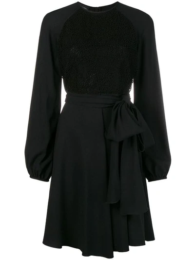 Giambattista Valli Flowy Mini Dress In Black