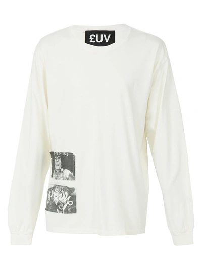 Luv Collections Miss U Long Sleeve Tee Shirt In White