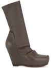 Rick Owens Wedge Boots In Brown