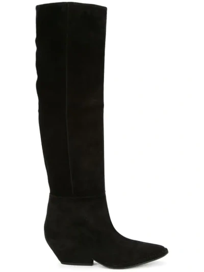 Del Carlo Knee High Boots In Black