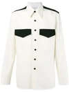 Calvin Klein 205w39nyc Virgin Wool Contrast Panel Shirt In White