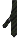 Nicky Striped Print Tie In Grey