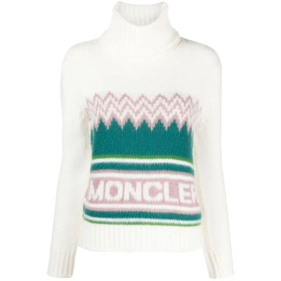 Moncler Sweaters In White