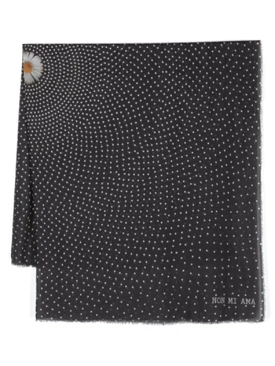 Faliero Sarti Polka Dot Scarf Accessories In Black