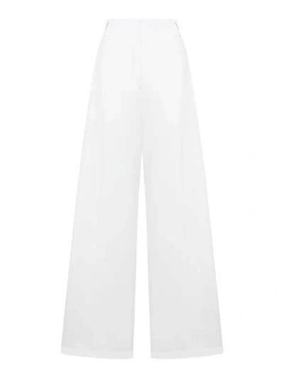 Sportmax Regular & Straight Leg Pants In White