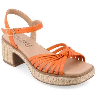 Journee Collection Collection Women's Tru Comfort Foam Hally Sandals In Orange