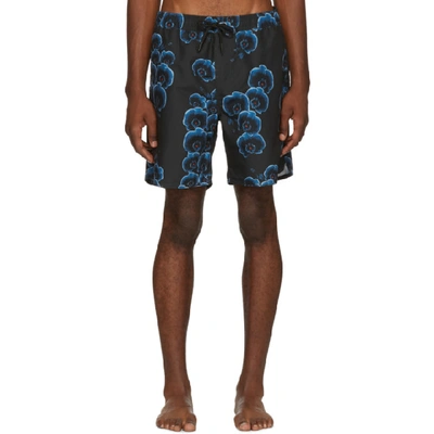 Saturdays Surf Nyc Saturdays Nyc - Timothy Orchid Print Swim Shorts - Mens - Black