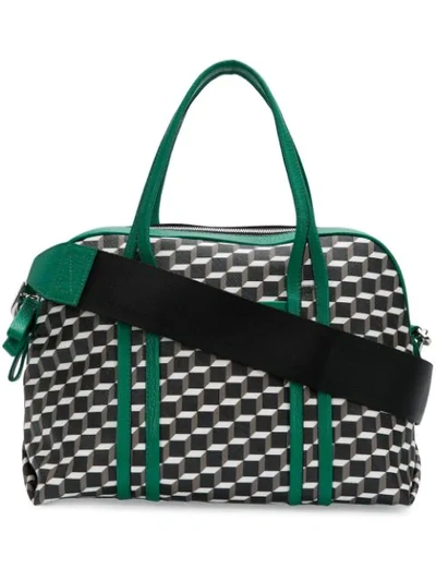 Pierre Hardy Rally Tote Bag In Black/wht/green