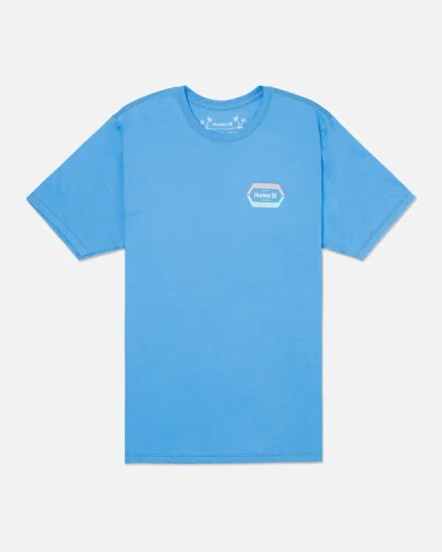 United Legwear Men's Everyday Split Short Sleeve T-shirt In Bliss Blue Heather