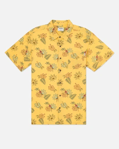 United Legwear Men's Rincon Short Sleeve Shirt In Dusty Cheddar