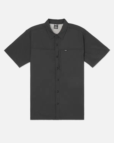 United Legwear Men's H2o-dri Rincon Sierra Short Sleeve Shirt In Dark Stone Grey