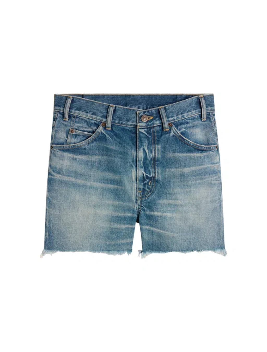ショートパンツ CELINE shorts in electric sky wash denim Celine Skate Shorts In Electric Sky Wash Denim In Blue