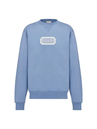 Dior Christian  Men Sweatshirt With Embroidery In Blue