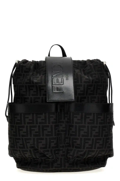 Fendi Men 'strike Medium' Backpack In Black