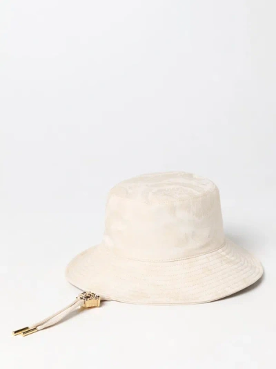 Versace Hat Men Sand Men In Cream