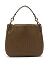 Bottega Veneta - Loop Small Intrecciato Leather Shoulder Bag - Womens - Khaki