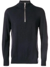 N•peal N.peal The Carnaby Half Zip Jumper - Blue