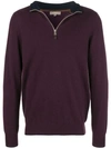 N•peal The Carnaby Half Zip Sweater In Pink