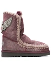Mou Embellished Eskimo Boots In Pink