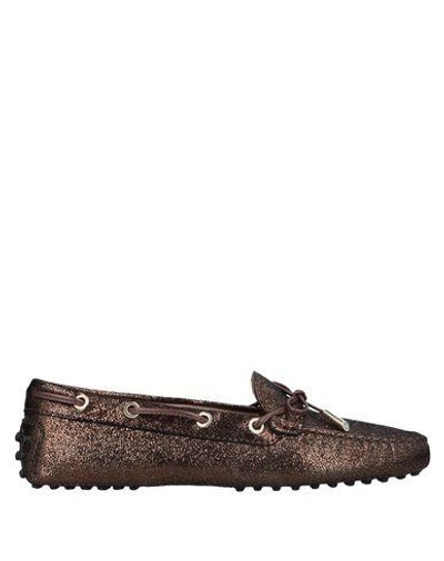 Tod's Loafers In Bronze