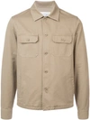 Maison Margiela Buttoned Shirt Jacket In Brown