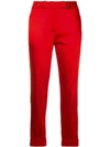 Tom Ford Cropped Cigarette Trousers In Red