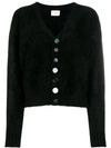 Simon Miller Mismatched Buttons Cardigan In Black