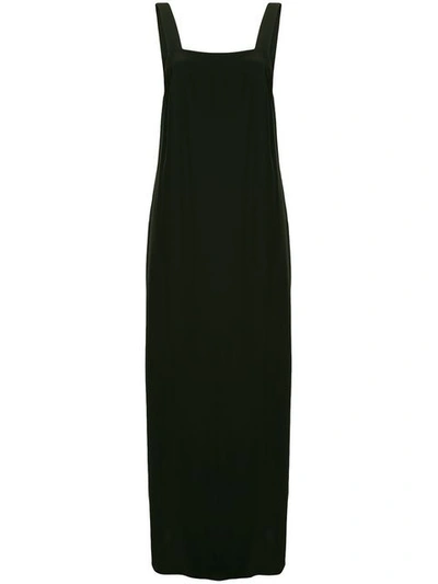 Matin Wide Strap Long Dress - Black