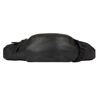 Mahi Leather Classic Bum Bag In Ebony Black Leather