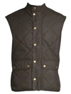 Barbour Countrywear Wax Lowerdale Quilted Vest In Olive