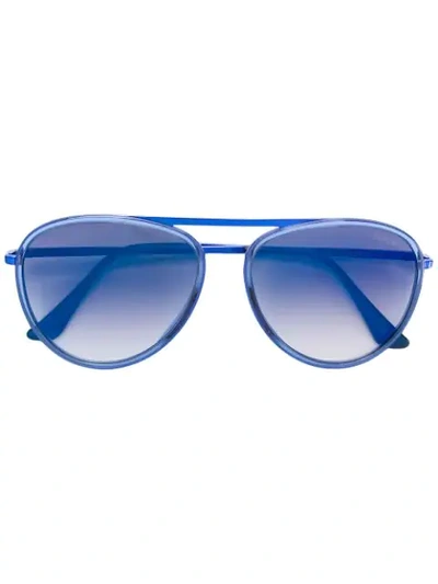 Retrosuperfuture Aviator Framed Sunglasses In Blue
