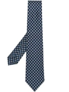 Kiton Geometric Print Tie - Blue