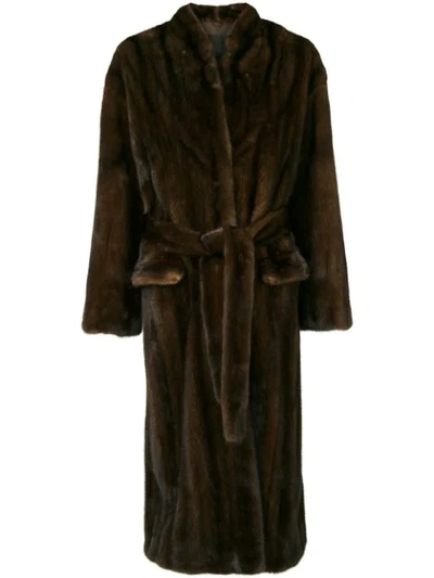 Liska Belted Coat - Brown