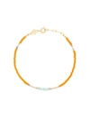 Anni Lu Orange And Blue Peppy Gold Plated Bracelet