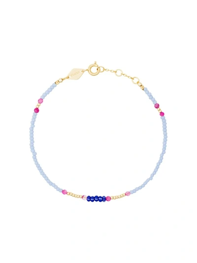 Anni Lu Blue, Pink And Yellow Peppy Gold Plated Bracelet