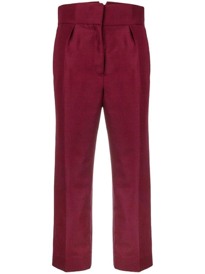 Ports 1961 Cropped Tailored Trousers In Red