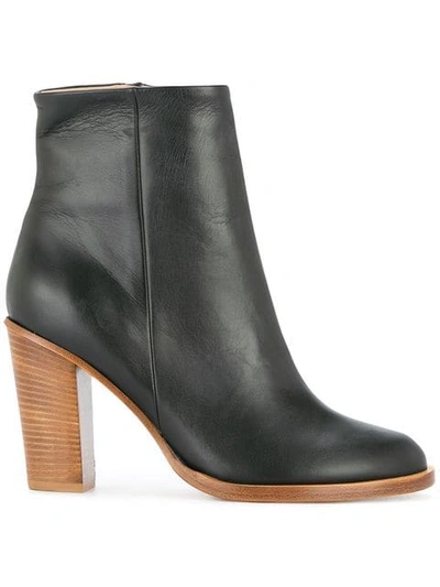 Ports 1961 Calf Leather Ankle Boots In Black