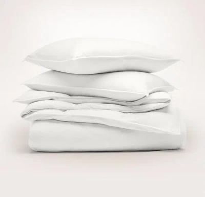 Boll & Branch Organic Signature Vintage Washed Duvet Set In Vintage White