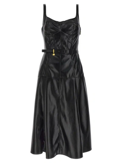 Elisabetta Franchi Bustier Midi Dress In Black