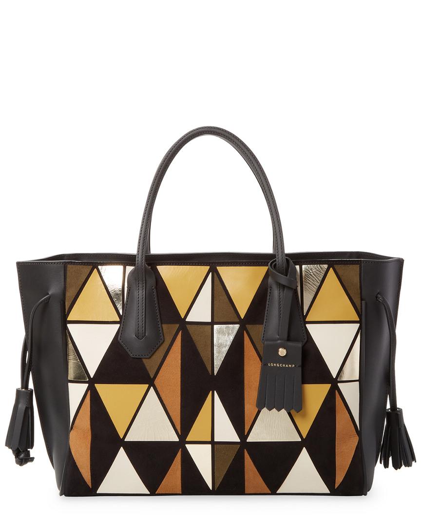 longchamp patterned tote