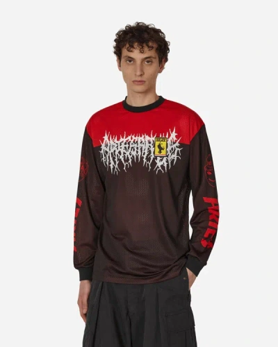 Aries Airtex Metal Longsleeve T-shirt Black / Red In Multicolor