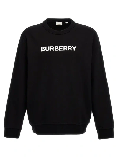 Burberry Logo Print Sweatshirt In Black