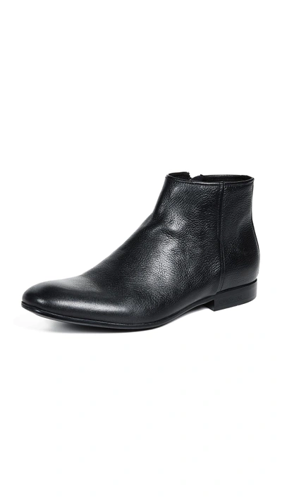 Kenneth Cole Men's Mix Leather Zip Boots In Black