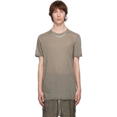 Rick Owens Taupe Level T-shirt In Grey