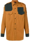 N°21 Contrast Panel Shirt In Yellow