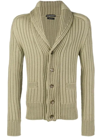 Tom Ford Ribbed Cardigan - Neutrals